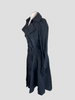 Dolce & Gabbana black belted viscose blend coat size UK8/US4
