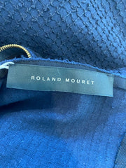 Roland Mouret navy cotton blend sleeveless dress size UK16/US12