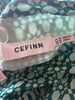 Cefinn green print 100% organic cotton A- line dress size UK12/US8