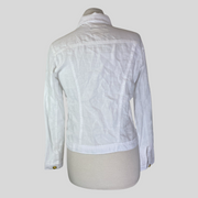 L`Agence white 100% linen long sleeve shirt size UK8/US4
