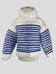 Polo Ralph Lauren white & blue down & feather jacket size UK14/US10