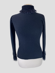 Emporio Armani black polo- neck long sleeve top size UK12/US8