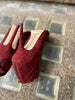 Jimmy Choo burgundy suede heels size UK7/US9