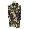 Prada multicoloured 100% silk short sleeve top size UK10/US6