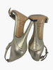 Isabel Marant gold leather open toe heels size UK4/US6
