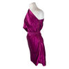 Lanvin purple 100% silk drape evening dress size UK8/US4