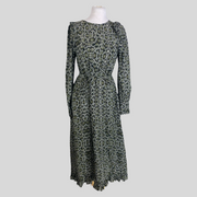 Essentiel green snake print long sleeve dress size UK6/US2