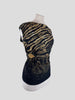 Roberto Cavalli brown drape short sleeve top size UK10/US6
