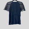 Catherine Malandrino black 100% silk short sleeve top size UK8/US4
