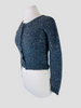 Joseph grey sequins wool blend long sleeve cardigan size UK10/US6