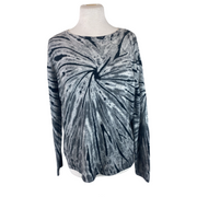 Autumn Cashmere grey & black print 100% cashmere jumper size UK10/US6
