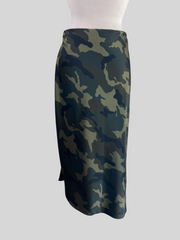 Alice+Olivia green military midi skirt size UK16/US12