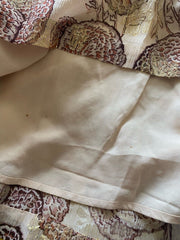 Ba&sh beige & brown print A- line skirt size UK10/US6