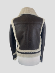 Intermix brown 100% leather jacket size UK10/US6