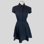 Diane Von Furstenberg black cotton blend short sleeve dress size UK12/US8