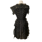 Gambattista Valli black silk & cotton lace short sleeve dress size UK8/US4