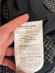 Michael Kors black & white fleece wool blend cropped trousers size UK6/US2