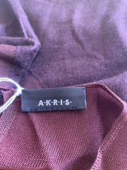 Akris brown cashmere & silk long sleeve jumper size UK10/US6
