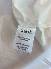 Sea New York white cotton blend short sleeve top size UK6/US2