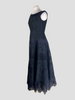 Valentino black lace sleeveless long evening dress size UK10/US6