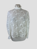 MSGM white lace see through long sleeve top size UK8/US4