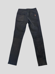 Notify black 100% leather slim trousers size UK8/US4