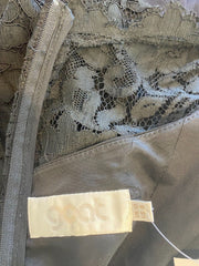 Goat black lace cotton blend short sleeve dress size UK10/US6