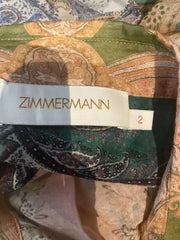 Zimmermann multicoloured 100% cotton trouser set size UK6/US2