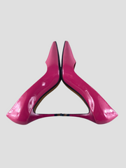 Fendi pink patent leather heels size UK6/US8