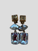 Oscar De La Renta drop clip on stone earrings