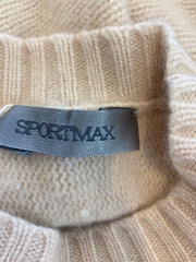 Sportmax cream 100% cashmere long sleeve jumper size UK6/US2