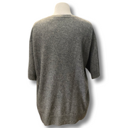 Vince grey 100% cashmere short sleeve top size UK6/US2