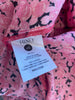 Rixo pink print silk & cotton long sleeve midi dress size UK12/US8