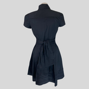 Diane Von Furstenberg black cotton blend short sleeve dress size UK12/US8