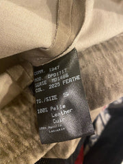 Drome taupe 100% leather leggins size UK8/US4