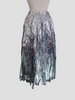 NU silver A- line midi skirt size UK8/US4