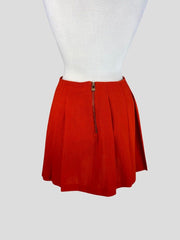 Shanghai Tang red 100% wool A- line skirt size UK8/US4