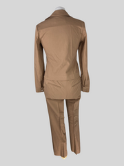 Cividini tan cotton blend 2- piece trouser set size UK8/US4