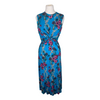 Sandro blue floral print sleeveless dress size UK10/US6