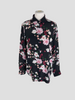 Equipment black floral print 100% silk blouse size UK10/US6
