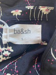 Ba&sh black floral print 3/4 sleeve dress size UK10/US6