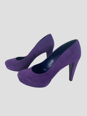 Walter Steiger purple suede heels size UK6.5/US8.5