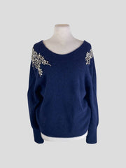 Veronica Beard navy studded jumper size UK10/US6