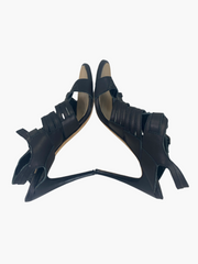 Manolo Blahnik black leather heels size UK7/US9