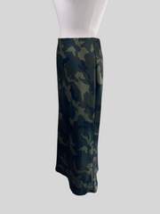 Alice+Olivia green military midi skirt size UK16/US12