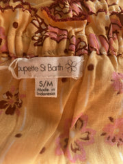 Poupette St Barth orange print 2- piece top & shorts set size UK10/US6