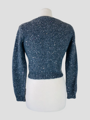 Joseph grey sequins wool blend long sleeve cardigan size UK10/US6
