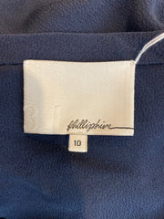Phillip Lim navy drape  100% silk size UK14/US10