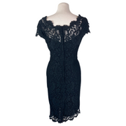 Goat black lace cotton blend short sleeve dress size UK10/US6