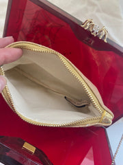 Charlotte Olympia red spider clutch evening bag